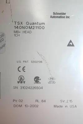 USED SCHNEIDER AUTOMATION 140 NOM 211 00