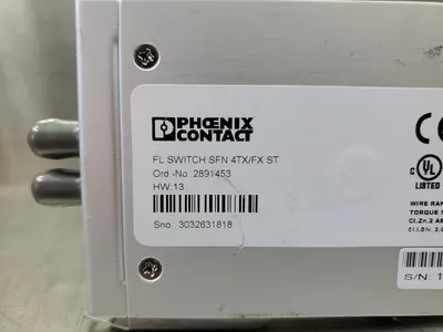 PHOENIX CONTACT FL SWITCH SFN 4TX/FX ST (2891453) HW 13 Module. 3E-14