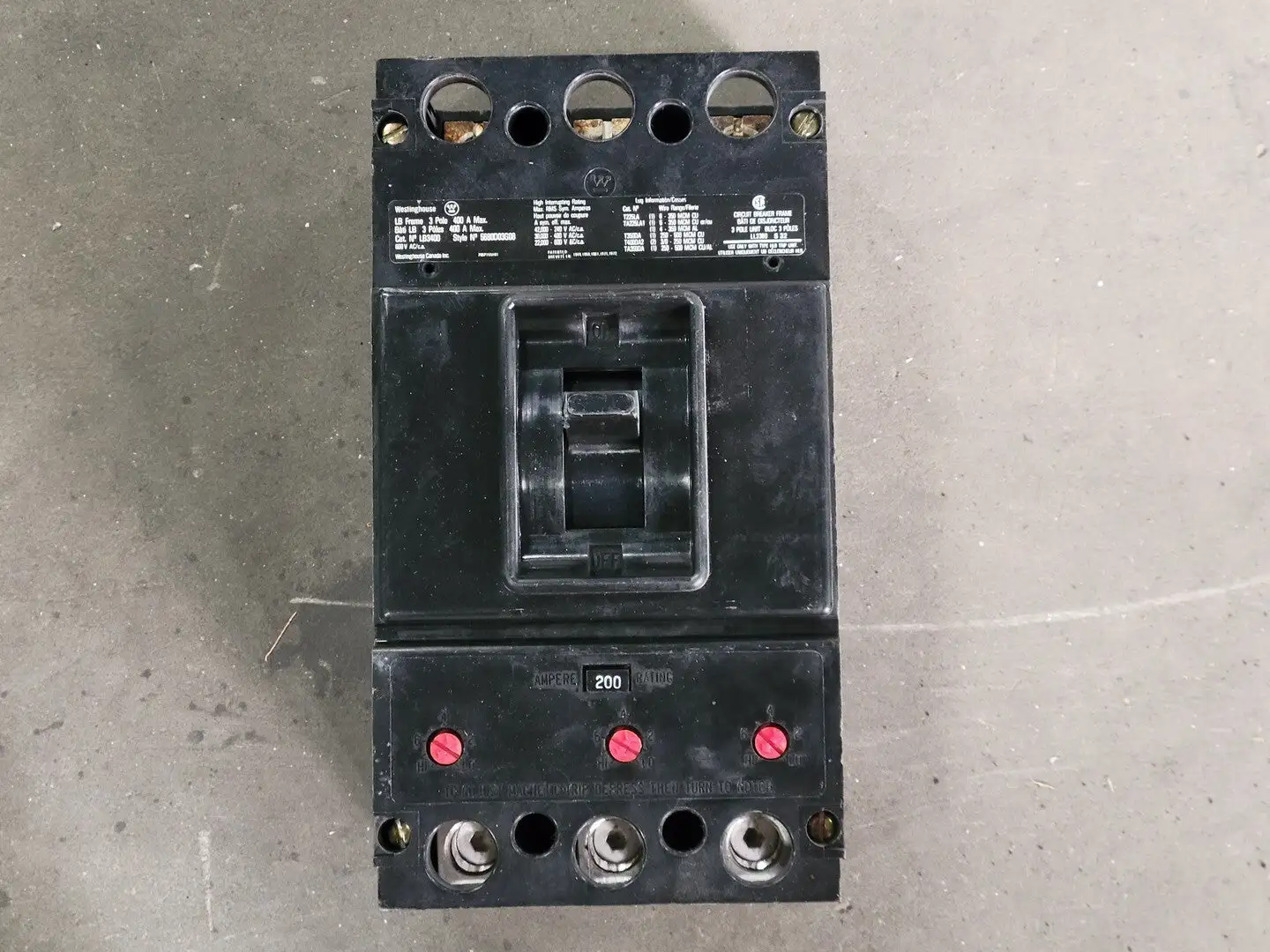USED WESTINGHOUSE LB3400