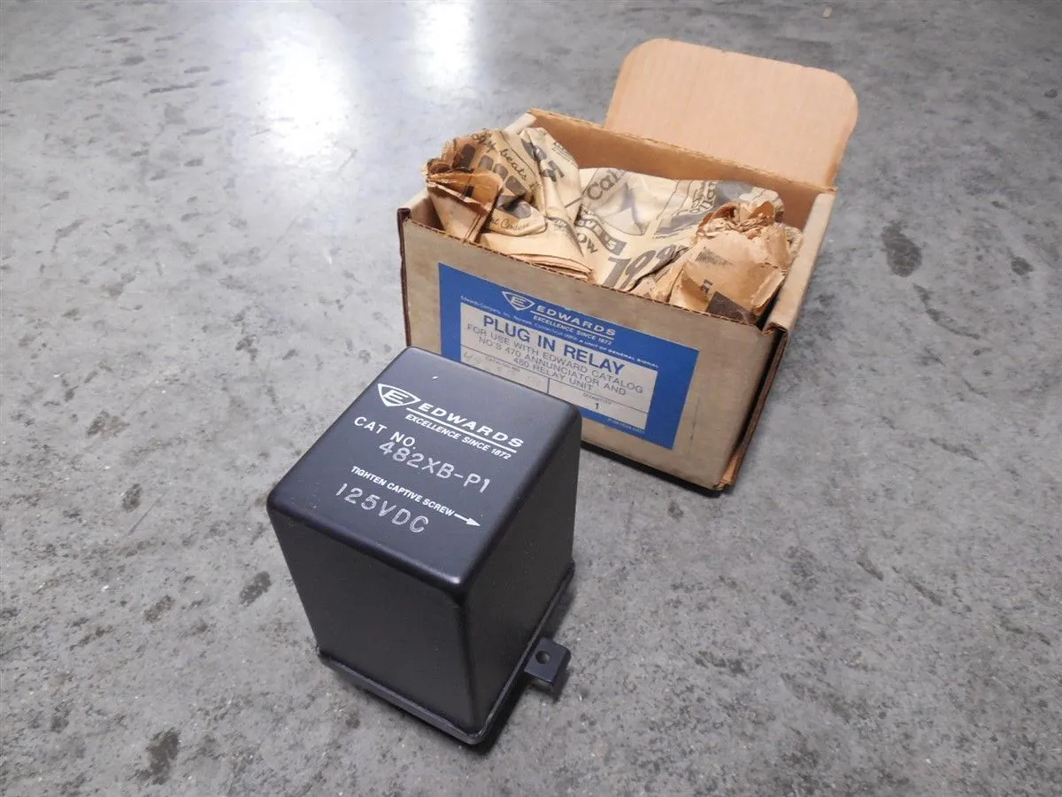 Edwards 482XB-P1 Plug-In Relay Module New NIB