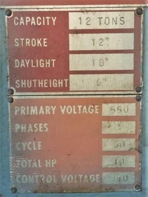 USED 1985 HYDRAULIC POWER HYDRAULIC POWER 60-10 PRESS