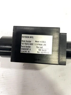 Hayssen 10217B2812 Replacement Air Cylinder 1.12″ Bore 0.375″ Stroke 100PSI