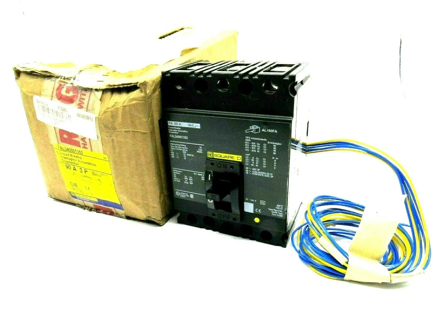 NEW SQUARE D FAL340901352 CIRCUIT BREAKER 90A 3P