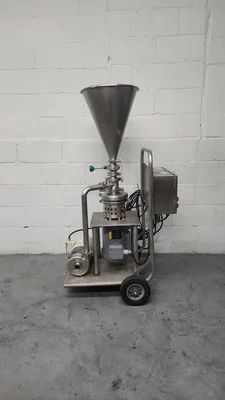 Mixer Tri Blender Cone Sanitary Explotion Proof In stainless steel On rack on Wheels # 38922