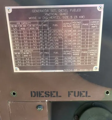 USED FERMONT MEP 802A 5KW