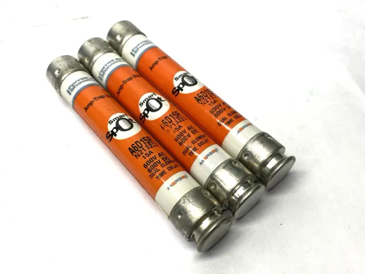 Used MERSEN TIME-DELAY FUSE CLASS RK1 600V 15A LOT OF 3 Fuses Michigan US | Maverick Industrial Sales #1090024