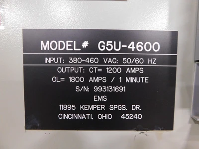 Used Yaskawa G5U-4600 Variable Speed Drives Ohio US | Equipment Recovery Corp. #1330407