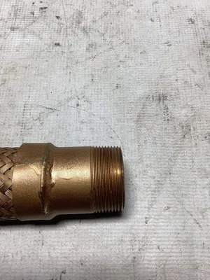 Corrugated Bronze Flex Hose Assembly 12″ X 1 1/2″