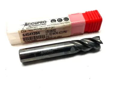 New | in-Stock ACCUPRO SQUARE END MILL: 1/2" DIA, 1" LOC, 4 FLUTE, SOLID CARBIDE Carbide Endmills | Maverick Industrial Sales #1105784