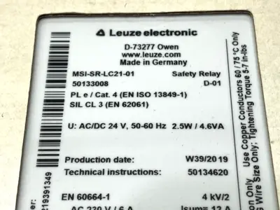 New | in-Stock MSI Safety Relay 50133008 Relays & Switches Michigan US | Maverick Industrial Sales #1399956