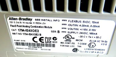 ALLEN BRADLEY 1794-IE4XOE2 I/O MODULE 1794IE4XOE2 NEW, SURPLUS