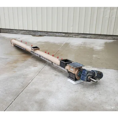 7" dia. X 11'-9" Tubular Drop-bottom Screw Conveyor