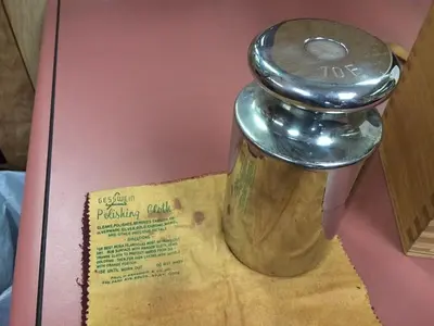 1338-385 Like New Sartorius #10F, 10 KG., Chrome Balance Calibration Weight