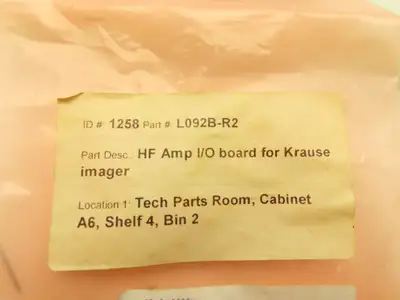 Krause L092B-R2 HH141205 CTP HF Amp I/O Board Circuit Card KB-67928