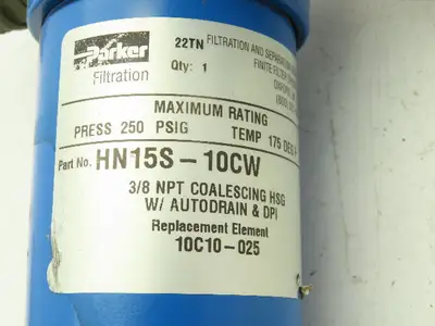 Parker HN15S-10CW Compressed Air Filter Regulator Solenoid Valve Assembly