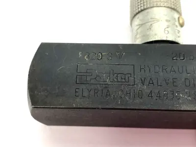 Used Parker Colorflow In-line Flow Control Valve, Hydraulic 5000psi Pump & Valve Parts Michigan US | Maverick Industrial Sales #1402147