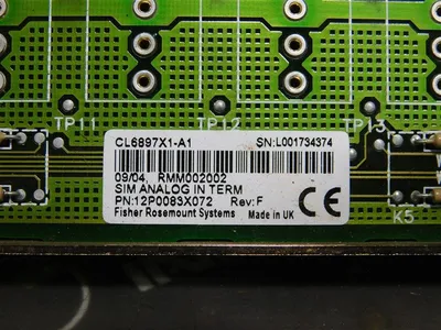 Fisher Rosemount CL6897X1-A1 Sim Analog Input Terminator 12P0083X072 Rev. F Used