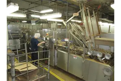 Douglas/APV CMWACP-24 tray packer, side load, w/ glue machine