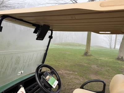 (1) 2017 E-Z-Go golf cart with a Kawasaki gas engine, model 625111G01, includes canopy, ball cover, ...