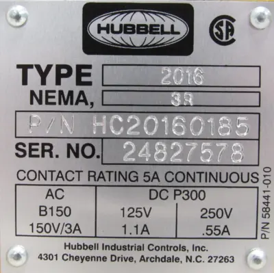 NEW HUBBELL 2016 PUSH BUTTON STATION HC20160185 6-BUTTON