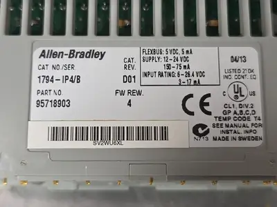 Used Allen-Bradley 1794-IP4/B PLC Input & Output South Carolina US | Palmetto Automation #1542731
