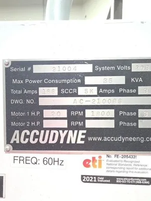 2015 ACCUDYNE UPS/SS Heated Platen Press and Laminating Press | Kempler Machinery (7)