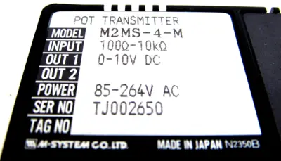 NEW M-SYSTEMS M2MS-4-M POT TRANSMITTER M2MS4M