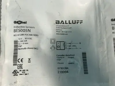 New | in-Stock BALLUFF BES005N Proximity Sensors Ohio US | HGR 24 #1305279