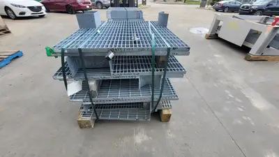 Galvanized Grating w/ Kickplates & Cut-outs