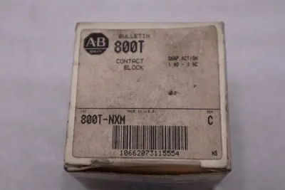 NEW OPEN BOX AB Allen Bradley  800T-NXM Ser. C Contact Block STOCK K-766CC