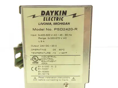 Daykin PSD2420-R Regulated Power Supply Unit 24V 20A