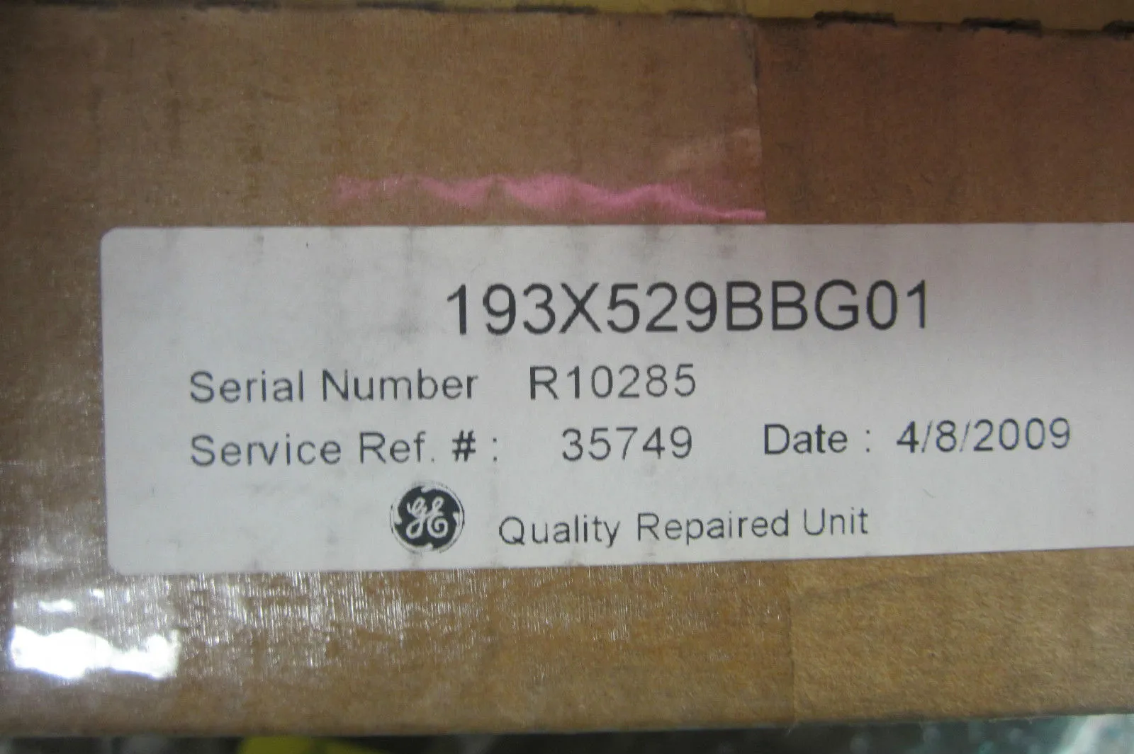 REMANUFACTURED GENERAL ELECTRIC 193X529BBG01 MAIN CONTROL CARD