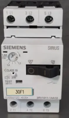 Siemens 3RV1011-1AA10 Manual Motor Starter Protector Breaker Loc 4E32
