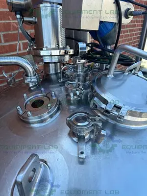USED NORTHLAND 500 LITER STAINLESS STEEL JACKETED REACTOR FV/ 45 PSI W/ 0.5 HP MIXER