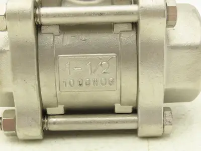 Milwaukee Valve Ball Valve 1-1/2" Socket Weld Stainless Steel CF8M 1000WOG 3-PC
