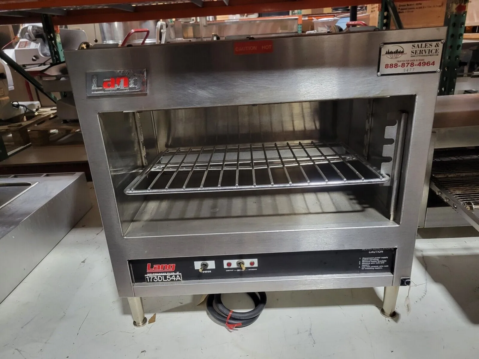 Used Lang 124CMW 24" Electric Cheese Melter w/ Quartz Element, Stainless, 208v/1