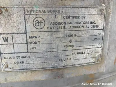 2000 Gallon Hastelloy C-276 mix tank