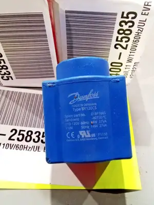Used Danfoss Danfoss 018F7663 BY120CS Solenoid Coil 110-120V EVR Refrigeration Valve Coil Pump & Valve Parts US | Infinity wholesale & Supply LLC #1305662