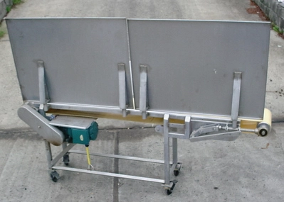USED SS SANITARY BELT CONVEYOR 10" W X 80" LONG