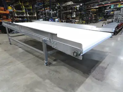 70"x 16' 9" Stainless Portable Incline Conveyor Mattop Belt Food Grade *No Drive