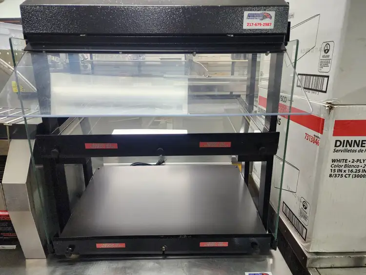 Used Hatco Used Hatco GRHW-1SGD Mini-Merchandising Warmer, Heated Glass-Shelf & Breath Protector Countertop Display Warmers Illinois US | Falcon Restaurant Supply #1376657