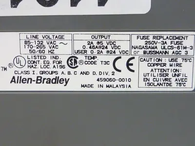 USED ALLEN BRADLEY 1746-P1 SER A / 1746-A7 SER B