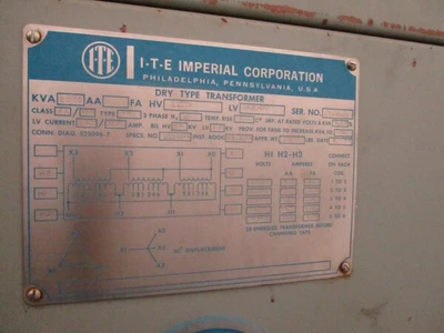 2000 KVA 12000 Primary, 480/277 Secondary, ITE, Dry Type