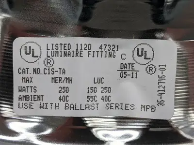 USED GE CONSERVA LUMINAIRE OPTICAL ASSY LENS