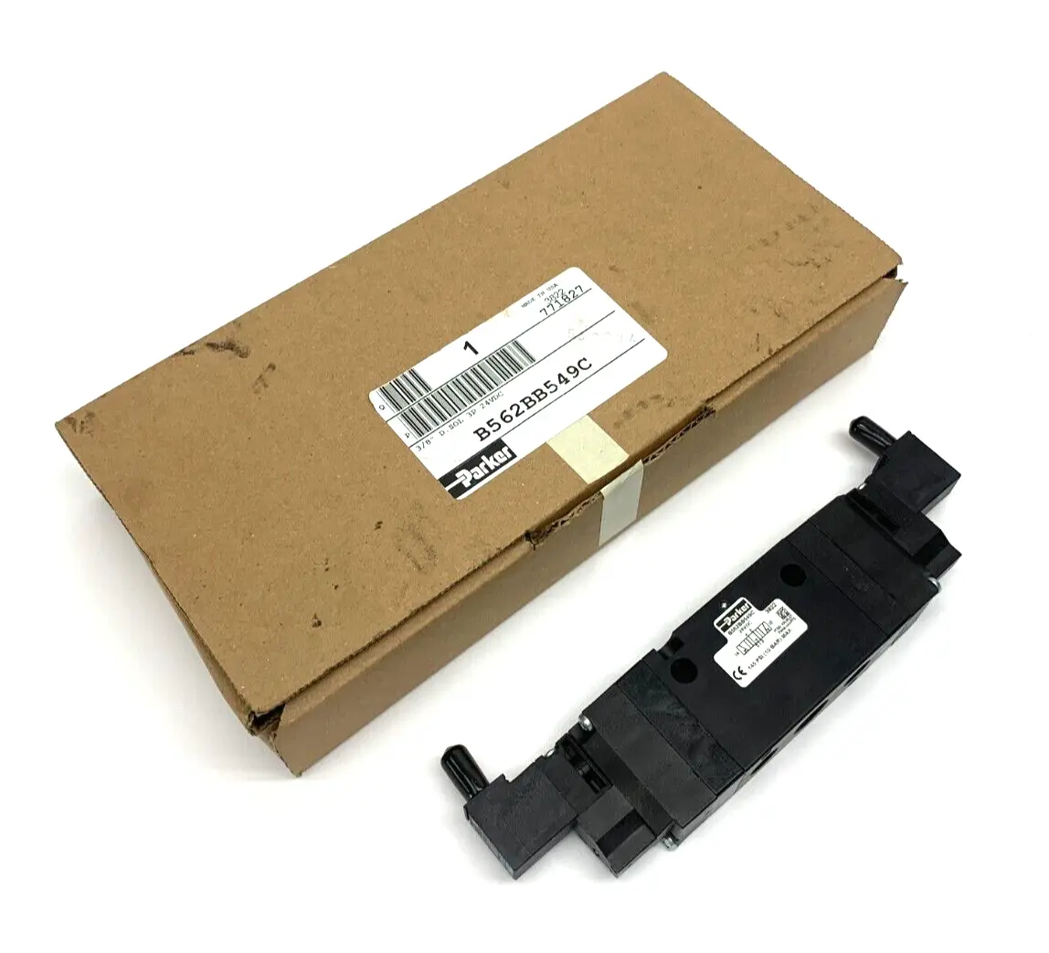 B562BB549C | Parker  Double Solenoid Valve 3-Port 3/8" P2E-KV32C Solenoids - New