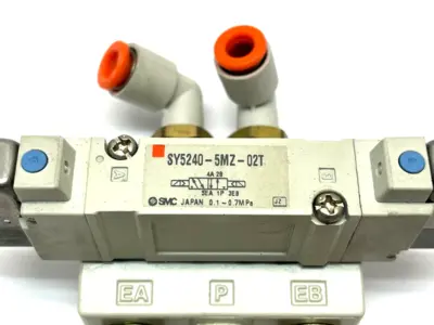 SY5240-5MZ-02T | SMC  Solenoid Valve w/ Sub Plate - Used