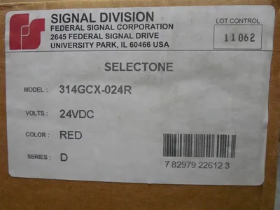 Signal Division 314GCX-024R Selectone Audible Signaling Device Red New NIB