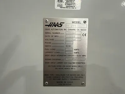 USED 2012 HAAS VF-2YT