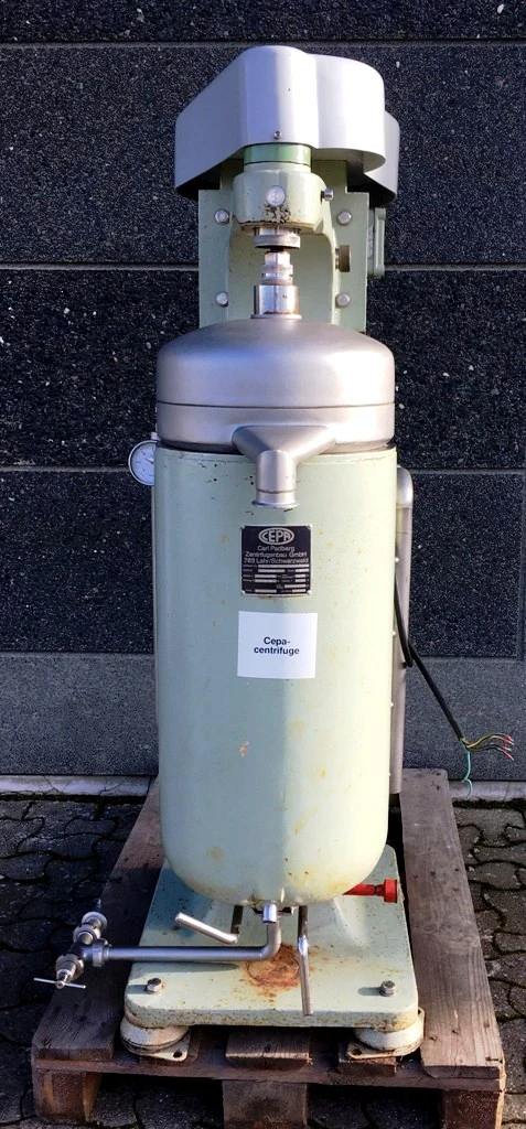 Cepa Z101H tubular bowl centrifuge, 316SS.