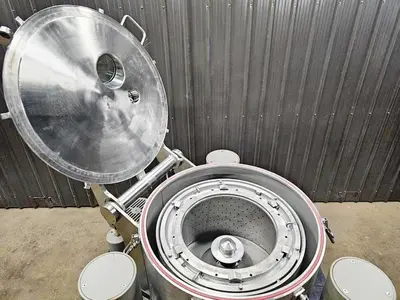 Comi-Condor ALFA/SB-IV sanitary perforate basket centrifuge, 316L SS.